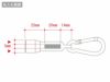 LEDカラビナ付ライトの名入れ範囲