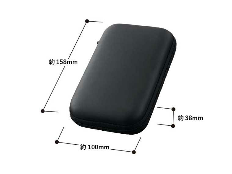 モバイルアクセサリーケース(M)のサイズイメージ画像