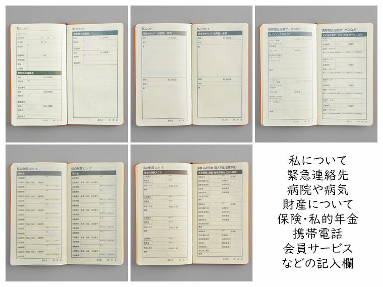 マイノートの情報書き込み内容