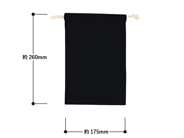 コットン巾着(M)カラーのサイズ