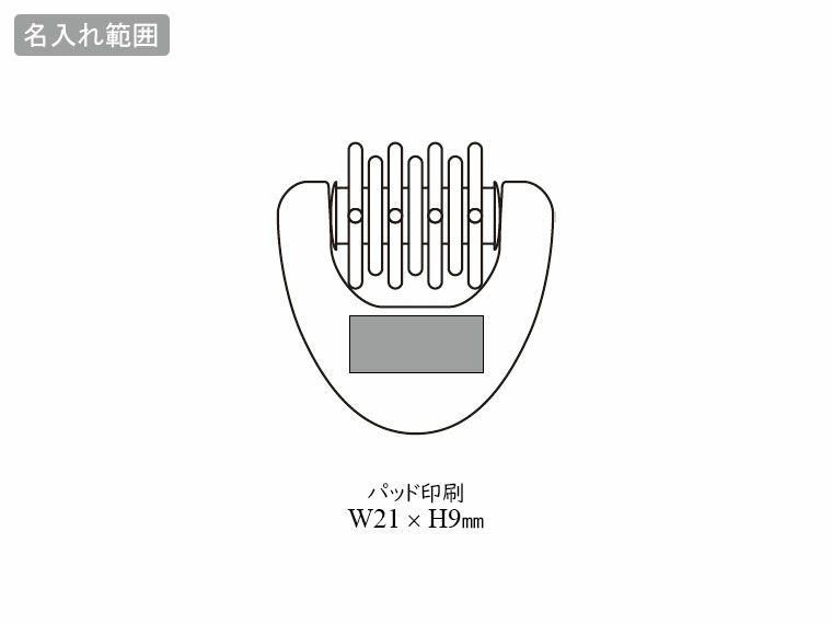 マッサージローラー(コロロンミニ)の名入れ範囲