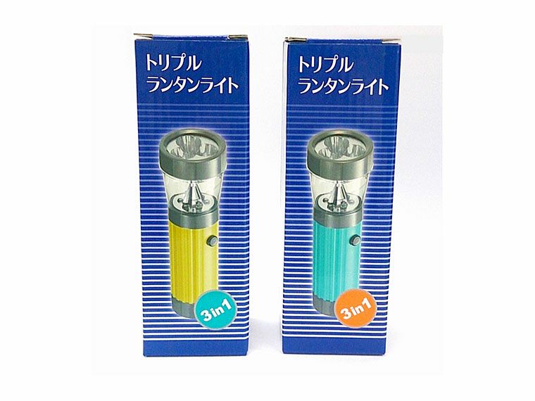 トリプルランタンライトの化粧箱表面