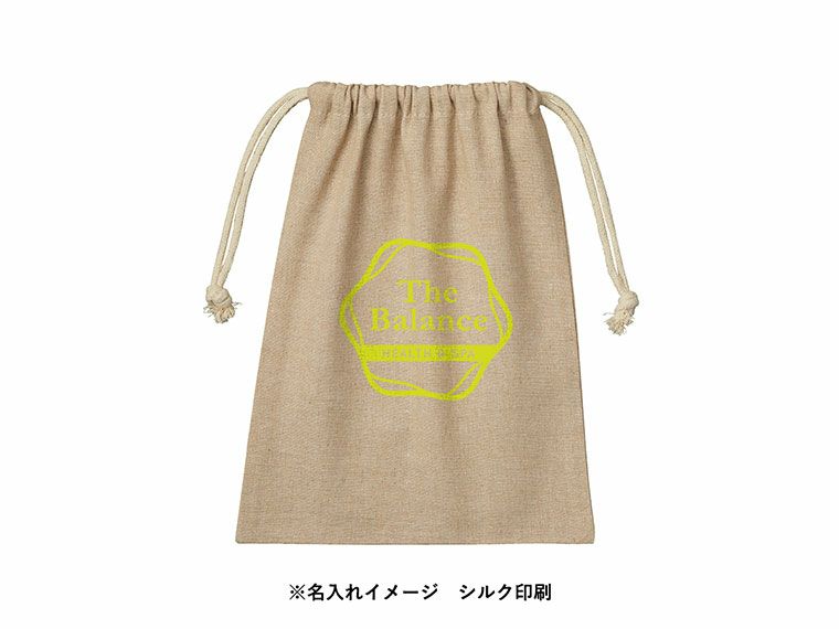 シャンブリック巾着(L)の名入れイメージ画像