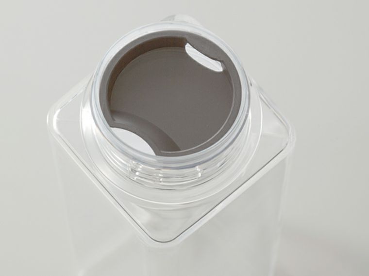 スクエアクリアボトルの飲み口のストッパー部分