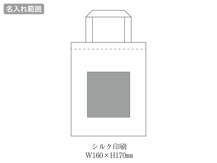 厚手コットンバッグ A4マチ付 カラーの名入れ範囲