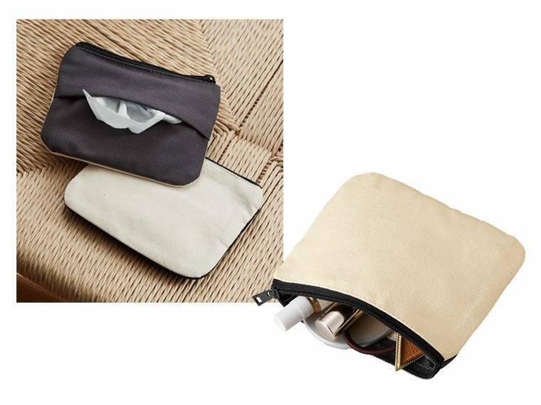 ライトキャンバスティッシュポーチの使用イメージ画像