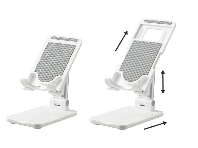 折りたたみマルチスマホスタンドのスタンドの動き