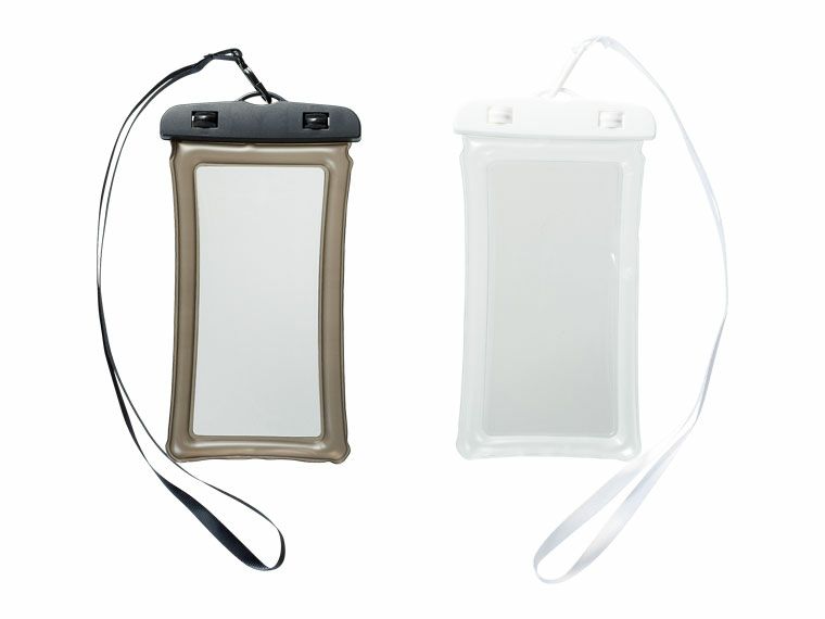防水スマホケースのブラックとホワイト