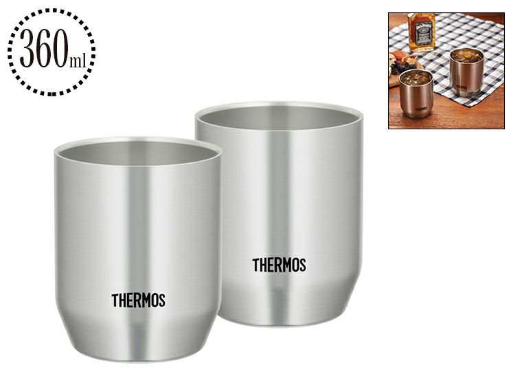 サーモス(THERMOS)JDH-360P真空断熱カップ360ml(2個セット)