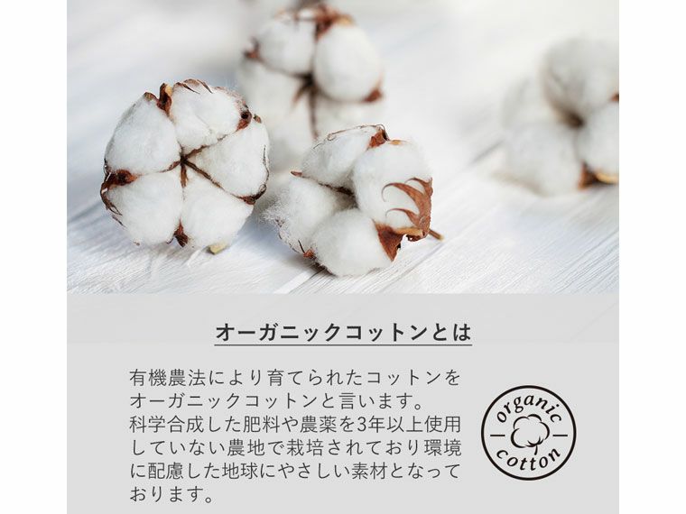 オーガニックコットンマルシェバッグ　ブラックのオーガニックコットンとは