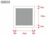 ミニピクチャーボードキーホルダー(50×50)の名入れ範囲