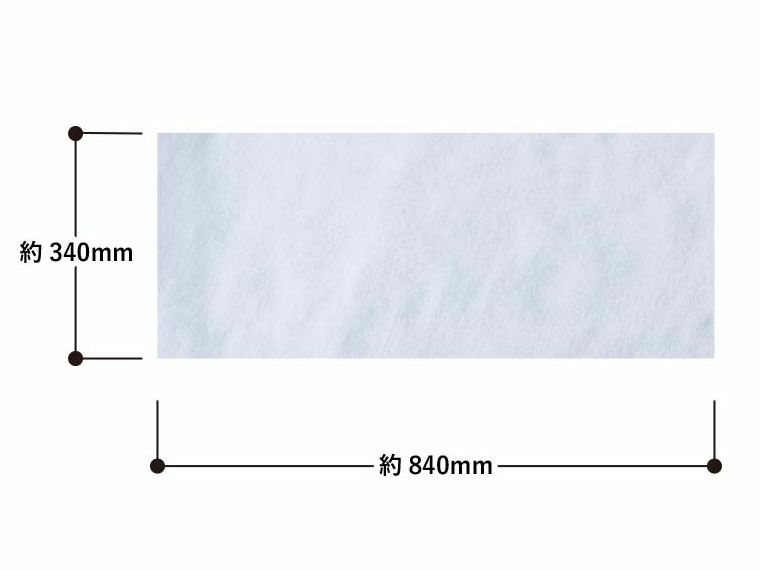 プリントしやすいコットンシャーリングフェイスタオルの本体サイズ