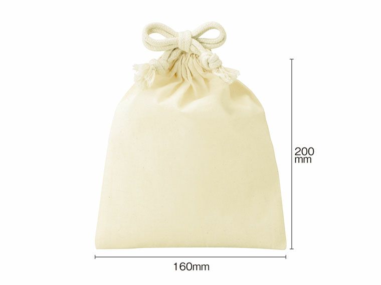 3.5オンス・コットン巾着（S）の商品サイズ