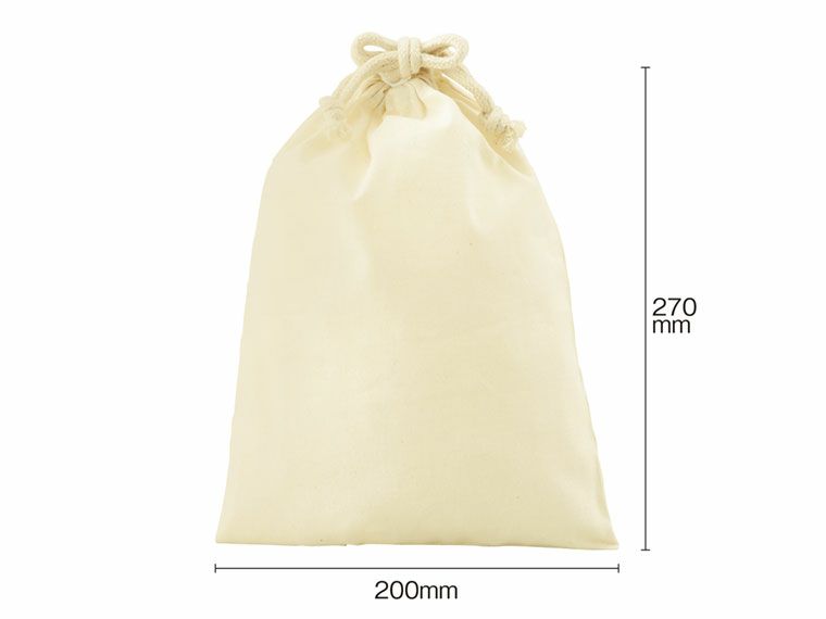 3.5オンス・コットン巾着（M）の商品サイズ