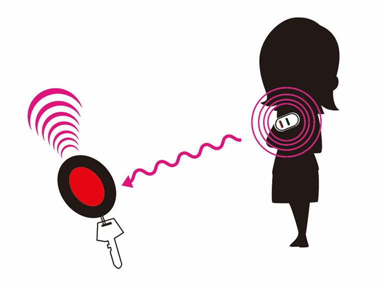 MONOサーチの発信機でタグにアラーム