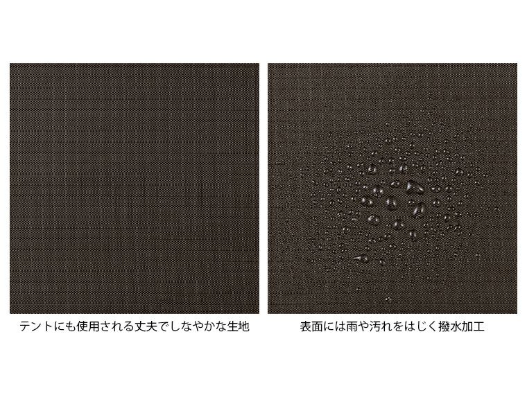 デイタフテントクロスポケット付きスマホショルダー（撥水加工）の撥水テスト