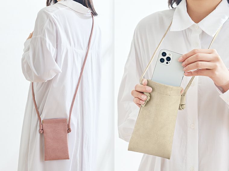 ヴェアリーイージーオープンスマホネックポーチの使用イメージ画像