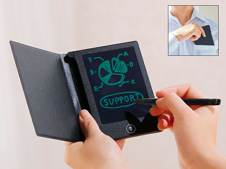 ハードカバー付電子メモパッド