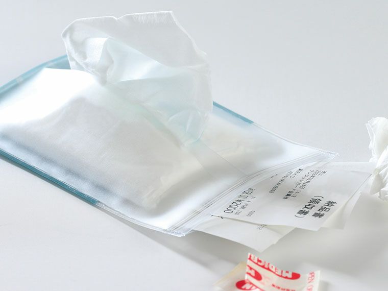 エチケットポケット付きティッシュケースの使用イメージ画像