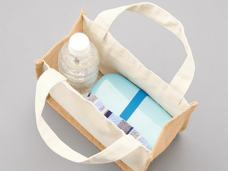 ジュート＆キャンバスコンビトート（S)の使用イメージ画像