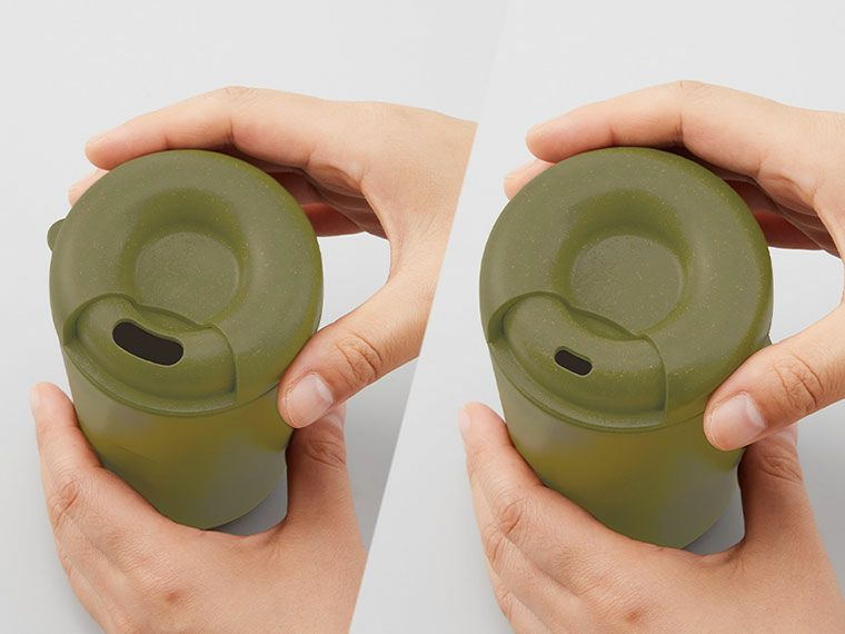 カフェタンブラーベーシック（コーヒー配合タイプ）　蓋は回して開閉