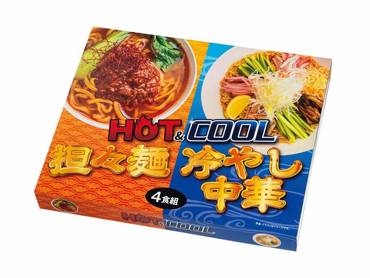 ＨＯＴ＆ＣＯＯＬ　担々麺＆冷やし中華４食組