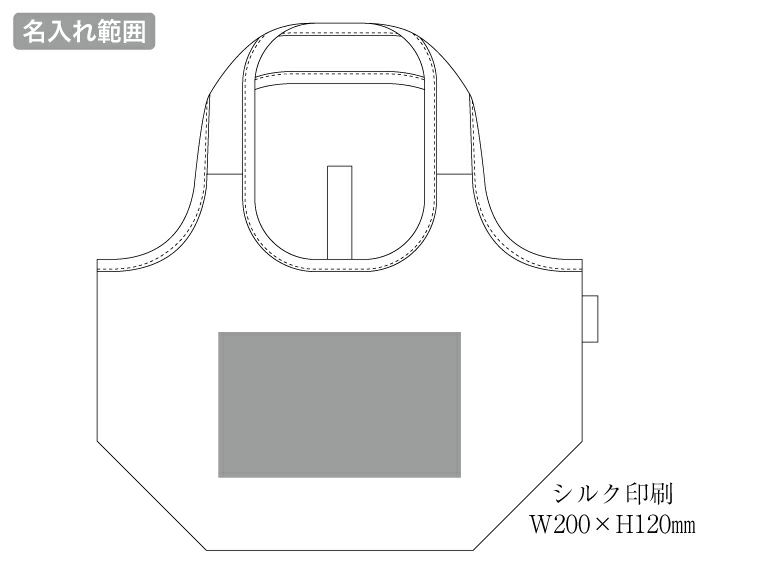 クルリト　クーラーミニマルシェバッグの名入れ範囲