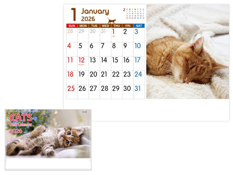 キャットデスク 卓上カレンダー