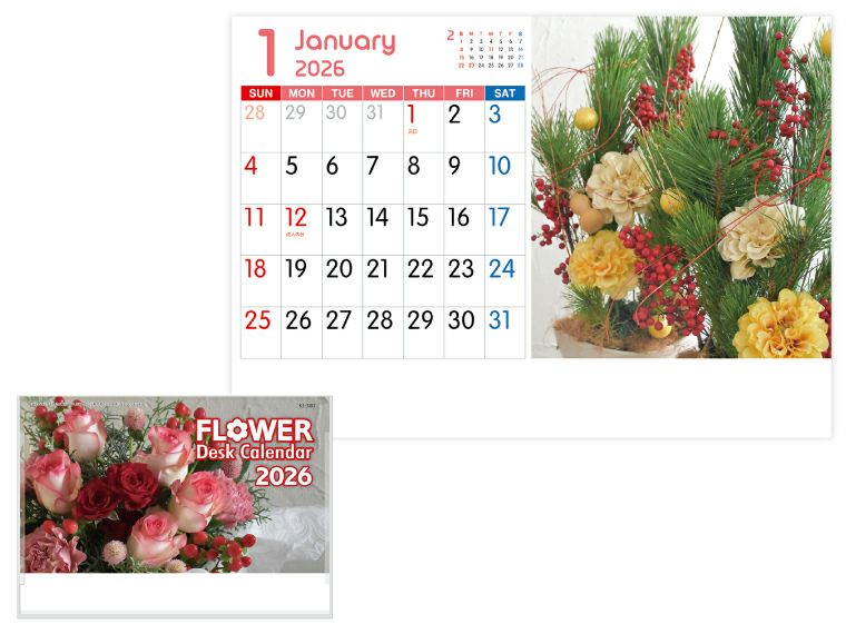 フラワーデスク 卓上カレンダー