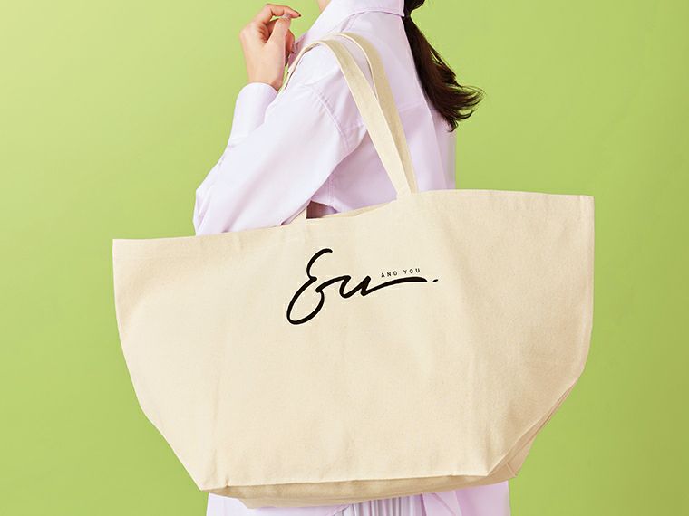 10オンス・厚生地マチ広ラージコットントートの肩掛けの名入れイメージ画像