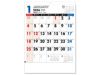 3色スケジュールカレンダー 壁掛けカレンダー1月