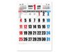 3色デラックス文字月表 壁掛けカレンダー1月