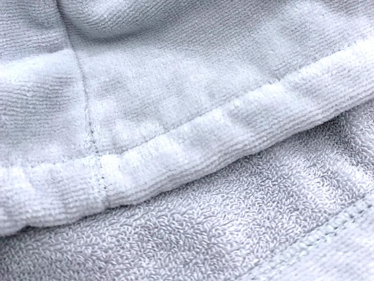 今治タオルサウナハット シャーリング地 Lの生地拡大