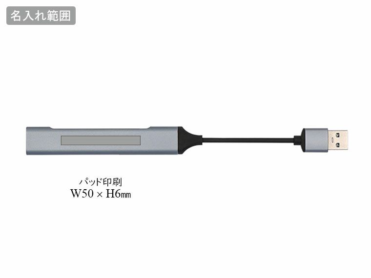 4in1ハブの名入れ範囲