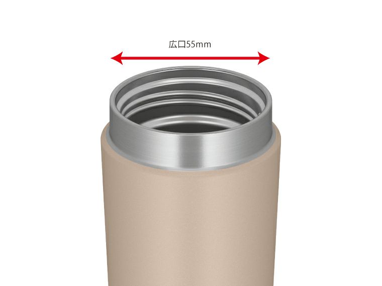 サーモス(THERMOS)JOV-320真空断熱ケータイタンブラー320ml　飲み口の直径は55mm