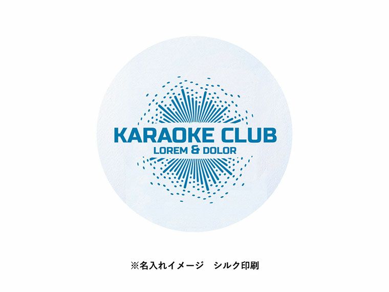 ソフトマウスパッド　ラウンド　ホワイトの名入れイメージ画像