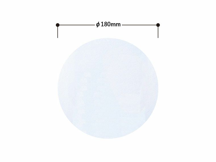 ソフトマウスパッド　ラウンド　ホワイトのサイズイメージ画像