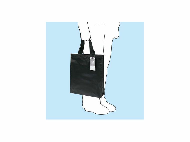 ラミクロスバッグ　A4マチ付きの手持ちサイズ画像