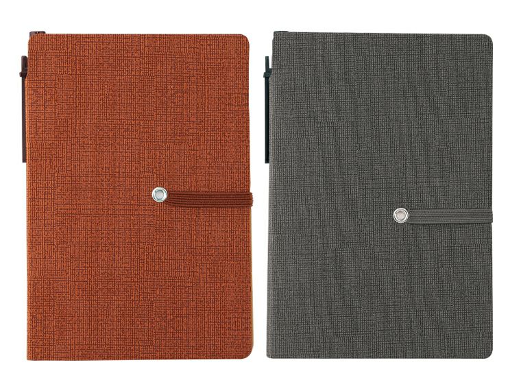 ハードタイプカバーA6ノート（付箋付き）のアップ