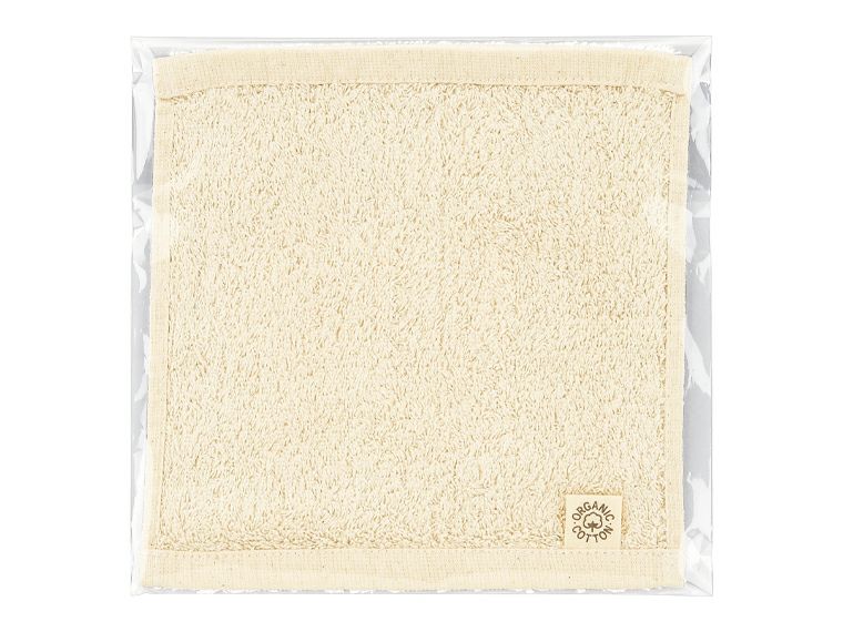 オーガニックコットン プレーンミニタオルのパッケージ姿