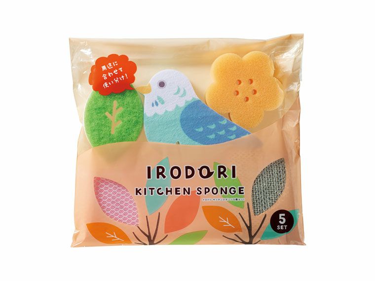 イロドリ キッチンスポンジ５種セットのパッケージ