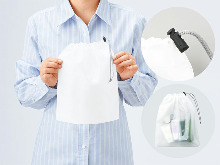 EVA巾着（M）　クリア商品イメージ