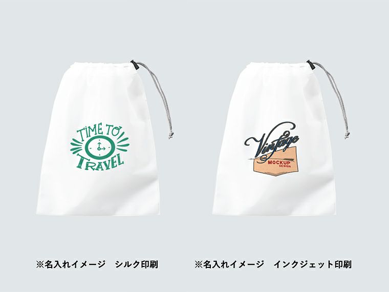 EVA巾着（M）　クリア名入れイメージ