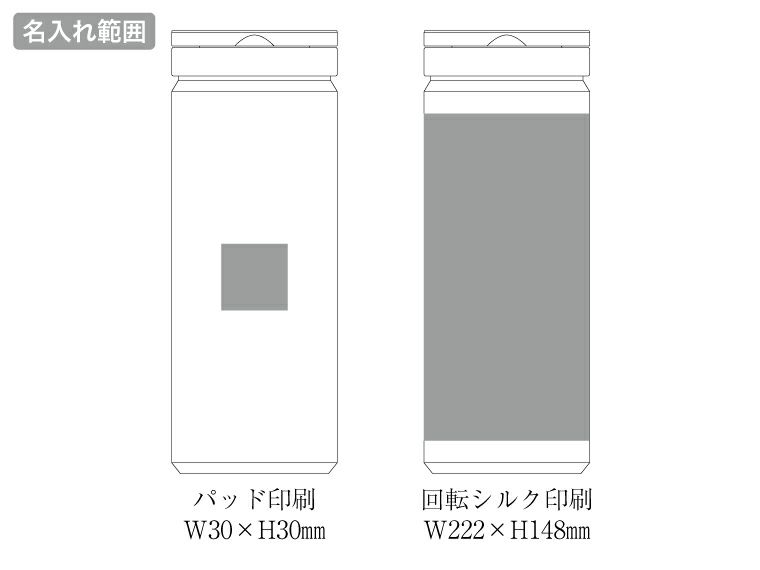 Zalatto炭酸サーモボトル530ml名入れ範囲