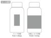 Smoo・真空二重構造ステンレスボトル400mlの名入れ範囲