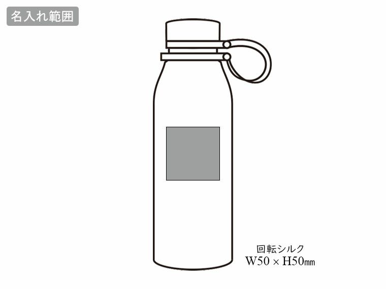 キャンプス アクティブクリアボトルの名入れ範囲
