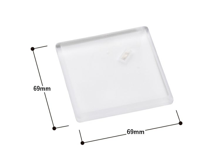 ライティングバッジ　ひし形　クリア商品サイズ