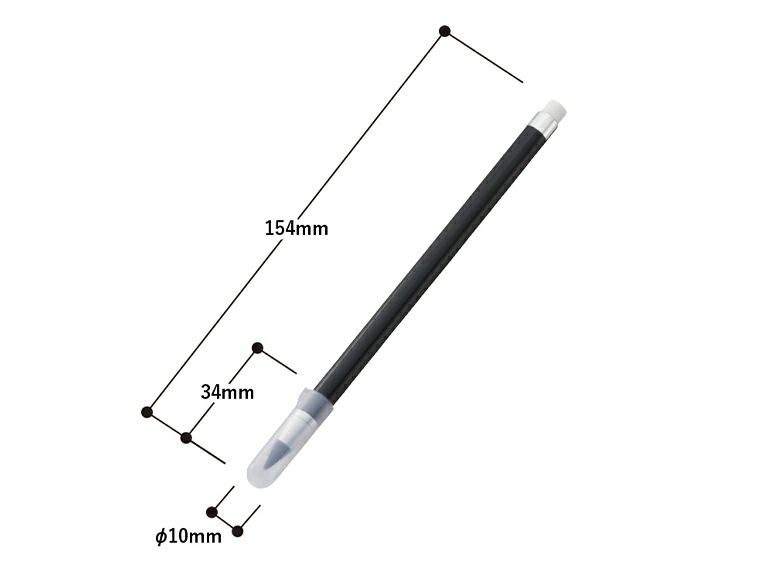 削らずに書けるスリムペンシル商品サイズ