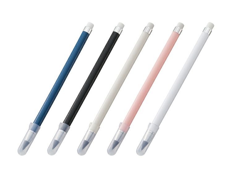 削らずに書けるスリムペンシルキャップ付き