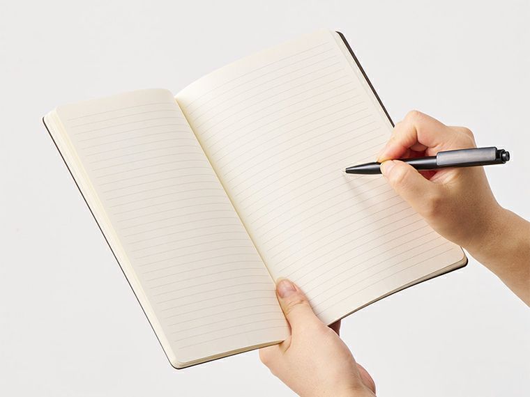 ボタニカルリサイクルA5ノート使用イメージ